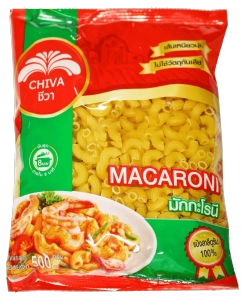 ภาพหน้าปกสินค้ามักกะโรนี ตรา ชีวา ขนาด 500 กรัม (maccaroni Chiva 500 g.) ที่เกี่ยวข้อง