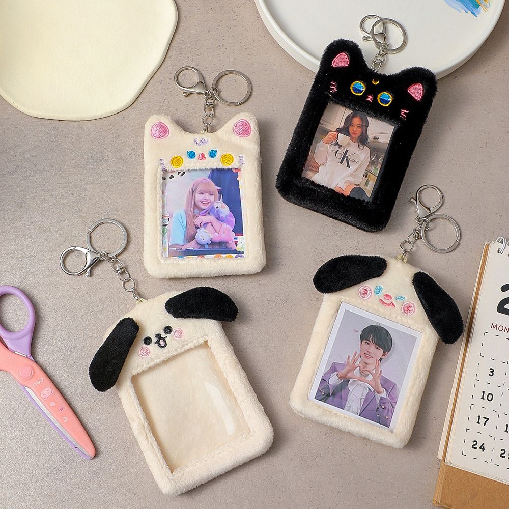 COD Dễ thương Họa Tiết động vật Phim hoạt hình Với Keychain Photocard Chủ
