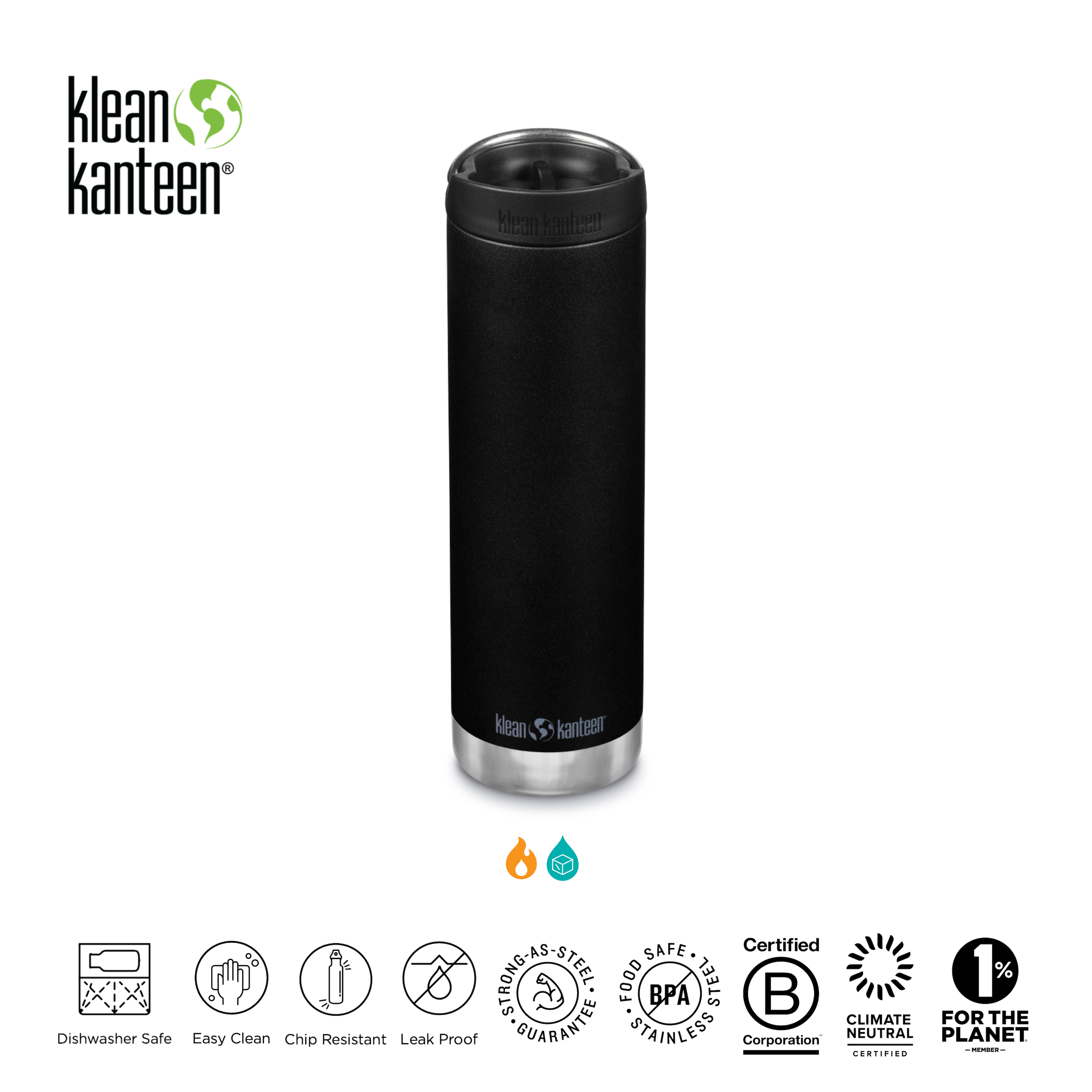 Klean Kanteen Insulated Bottles TKWide-2021 20oz with Cafe Cap