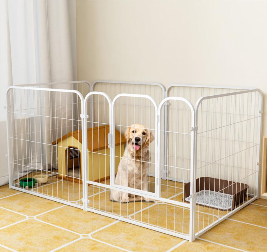 dog cageกรงสุนัขปรับขนาดได้ สีดำคอกสุนัข คอกสัตว์เลี้ยง กรง รุ่นแข็งแรง size M、XL ขนาด 60x120x70 cm80x160x100cm คอกสุนัข คอกสัตว์เลี้ยง คอกสัตว์