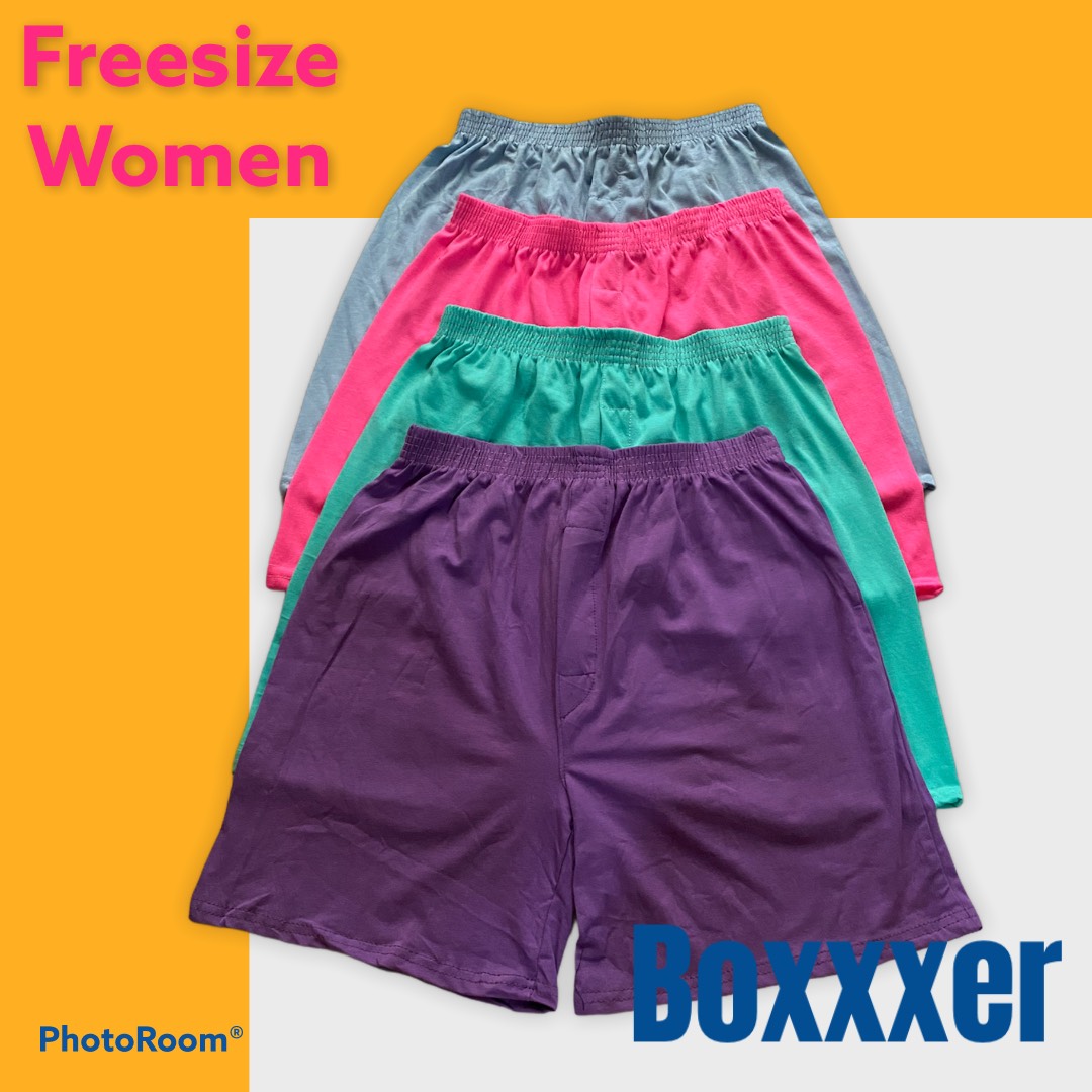 BOXERผ้ายืดแพค4ตัวผ้านิ่มใส่สบายใส่ได้ทั้งชายและหญิงผ้าคอตตอนแท้