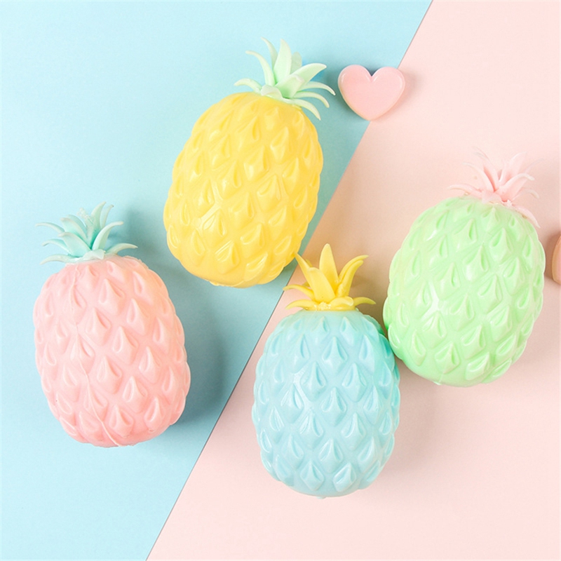 Simulation Pineapple Fidget Toys for Anxiety Stress Relief Ball Decompression Toy Novelty Squeeze Cute Fruit Toys
