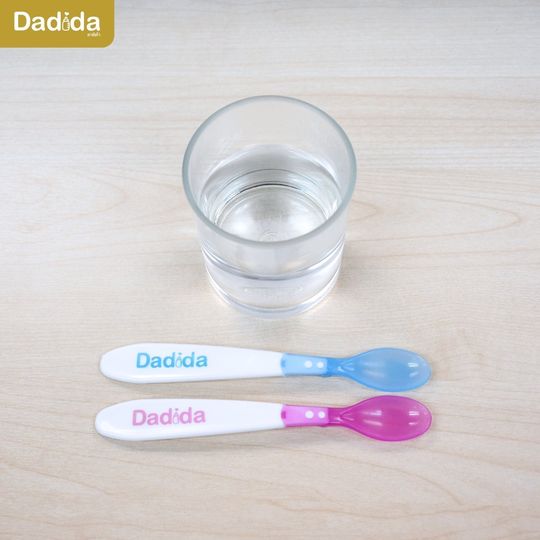 Dadida ช้อนเปลี่ยนสี ช้อนป้อนอาหาร เปลี่ยนสีตามอุณหภูมิ ขนาดพอดีสำหรับเด็ก