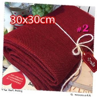 04FB1306s ผ้ากระสอบ สีแดงเข้ม ตาถี่เบอร์ 2 เนื้อละเอียด ขนาดเล็ก 30x30 เซนติเมตร 04FB1306s ผ้ากระสอบ สีแดงเข้ม ตาถี่เบอร์ 2 เนื้อละเอียด ขนาดเล็ก 30x30 เซนติเมตร