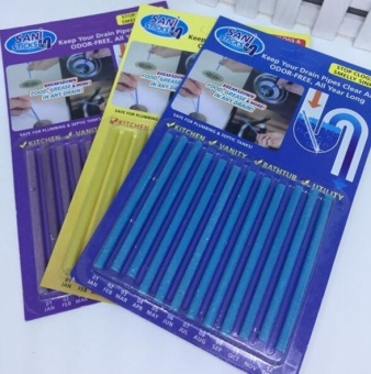 3 Set Sani Sticks Sewer Cleaning Rod Drain Cleaner and DeodorizerUnscented Kitchen Toilet Bathtub Sewage Decontamination    