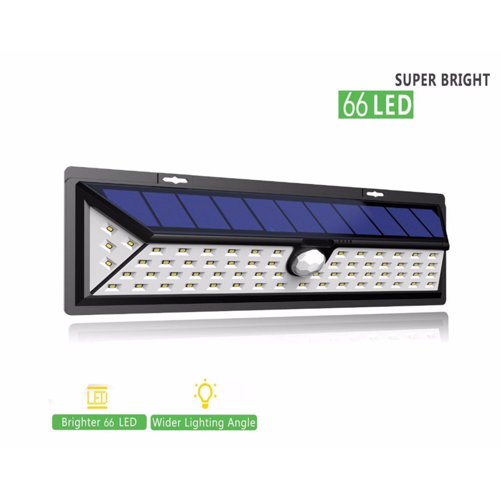 โคมไฟติดผนังพลังงานแสงอาทิตย์ รุ่น AL-1369 Solar Motion Sensor Light (66 LED) 