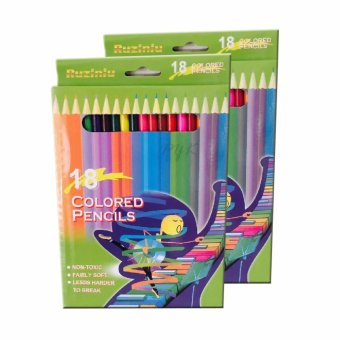 เปรียบเทียบราคา Colored Pencils ดินสอสีไม้ 18สี (2กล่อง) สนใจซื้อ Colored Pencils ดินสอสีไม้ 18สี (2กล่อง)