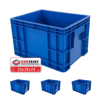 CONTAINY ลังพลาสติกทึบ BOX-2262 สีน้ำเงิน 3 ใบขนาด 29 x 38 x 24 ซม. CONTAINY ลังพลาสติกทึบ BOX-2262 สีน้ำเงิน 3 ใบขนาด 29 x 38 x 24 ซม.