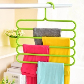 Creative Home Multi - Functional 5 - Layer Hanging Pants Racks Wardrobe Towel Racks Pallets - intl