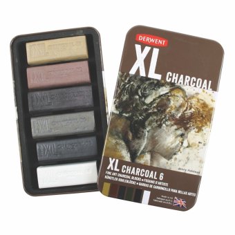 Derwent สีชาร์โคลแท่ง XL 6 (TIN) Derwent สีชาร์โคลแท่ง XL 6 (TIN)