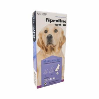 Fiproline ฟิโปรไลน์ สปอต ออน สำหรับสุนัขน้ำหนัก 20.1-40 กิโลกรัม (สีม่วง) บรรจุ1หลอด (2.68มล./หลอด) Fiproline ฟิโปรไลน์ สปอต ออน สำหรับสุนัขน้ำหนัก 20.1-40 กิโลกรัม (สีม่วง) บรรจุ1หลอด (2.68มล./หลอด)