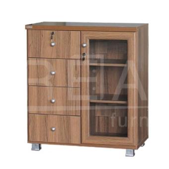 furnituredd ตู้อเนกประสงค์ 4 ลิ้นชัก+ประตู รุ่น FL0805 ( สีคาปูชิโน่ ) TOP ปิดผิว PVC furnituredd ตู้อเนกประสงค์ 4 ลิ้นชัก+ประตู รุ่น FL0805 ( สีคาปูชิโน่ ) TOP ปิดผิว PVC