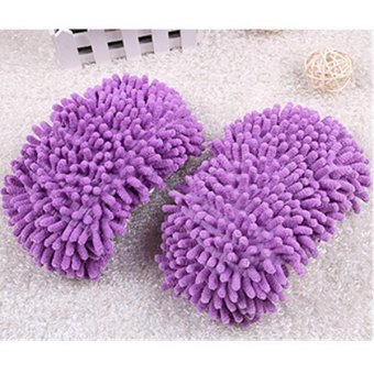 Hang-Qiao Multifunctional Chenille Shoe Covers Floor Dust CleanningSlippers Purple Hang-Qiao Multifunctional Chenille Shoe Covers Floor Dust CleanningSlippers Purple