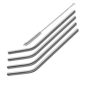 HappyLife 4Pcs Room Stainless Steel Straw And Cleaning Brush HappyLife 4Pcs Room Stainless Steel Straw And Cleaning Brush