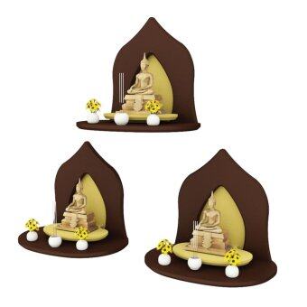 Innolife หิ้งพระหมู่ 1 Mini Buddha Shelf รุ่น S3-L-BR7106-ES เซต 3ชิ้น (สีเอสเพรสโซ่) Innolife หิ้งพระหมู่ 1 Mini Buddha Shelf รุ่น S3-L-BR7106-ES เซต 3ชิ้น (สีเอสเพรสโซ่)