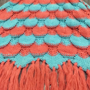 Knitted Mermaid Tail Blanket Handmade Crochet Children Sleeping Bag Scarf OR - intl