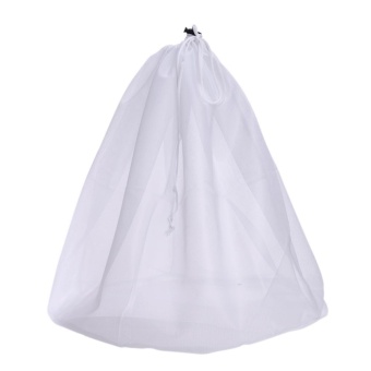 Laundry Bag Clothes Washing Machine Laundry Bra Fine Structure Mesh Bag(White)-L - intl