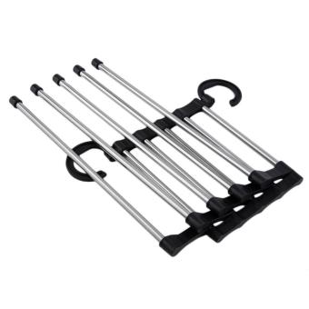 Magic Trousers Hanger ไม้แขวนกางเกง สแตนเลส 5 In 1 (สีดำ) April 2018 - 3 Magic trousers hanger ไม้แขวนกางเกง สแตนเลส 5 in 1 (สีดำ) - 3