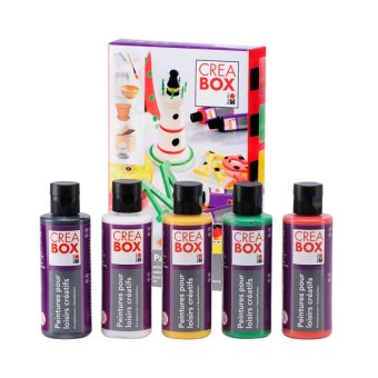 Marabu ชุดสีเพ้นท์ไม้ Craft paints 5x80 ml. Marabu ชุดสีเพ้นท์ไม้ Craft paints 5x80 ml.