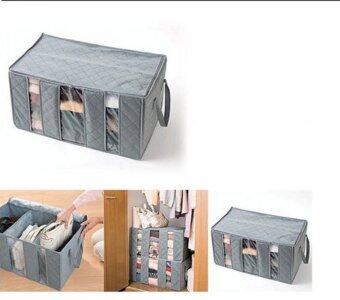 NiceEshop Three Grid Bamboo Charcoal Clothing Storage Box WithWindows Category April 2018 - 4 niceEshop Three Grid Bamboo Charcoal Clothing Storage Box WithWindows Category - 4