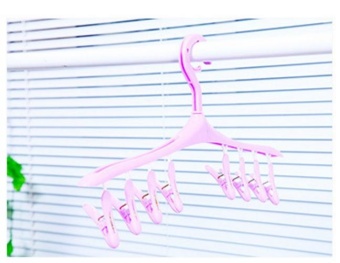 Plastic Socks Underwear Clothes Rack 8 Clip Windproof Multifunction
Hanger - intl