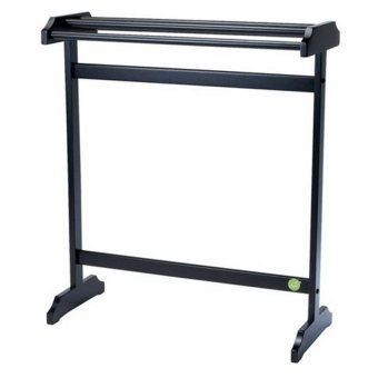 Play Boutique ราวตากผ้า ราวแขวนผ้าไม้ 4 เส้น สีโอ๊ค 33x77x89 cm.