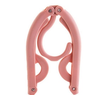 Qizhef 10 Pcs Foldable magic travel portable outdoor travel hanger pink - intl