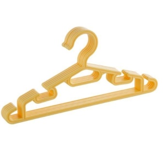 Qizhef 10 Pcs Lovely plastic windproof clothes hanger for children yellow - intl