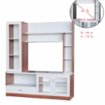 RF Furniture ตู้โชว์TV รุ่น SH1603A ( สีสักคลาสิค/ขาว ) RF Furniture ตู้โชว์TV รุ่น SH1603A ( สีสักคลาสิค/ขาว )
