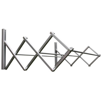 Smarthang ราวตากผ้า อลูมิเนียม 3 เส้น ติดผนัง พับได้ ยืดตรง 120cm