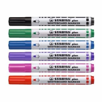 STABILO Plan 641 ปากกาไวท์บอร์ด หัวกลม ชุด 6 สี (กลิ่นไม่ฉุน) STABILO Plan 641 ปากกาไวท์บอร์ด หัวกลม ชุด 6 สี (กลิ่นไม่ฉุน)