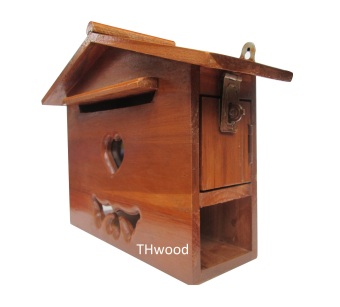 THwood ตู้จดหมาย ไม้สัก ขนาด กว้าง 9.5 X ยาว 28 X สูง 25 Cm July 2018 - 2 THwood ตู้จดหมาย ไม้สัก ขนาด กว้าง 9.5 x ยาว 28 x สูง 25 cm - 2