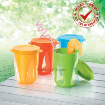Tupperware แก้วน้ำพร้อมฝา ทัพเพอร์แวร์ รุ่น Outdoor 330 มล. (4) Tupperware แก้วน้ำพร้อมฝา ทัพเพอร์แวร์ รุ่น Outdoor 330 มล. (4)