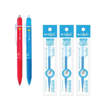 ปากกา UD Erasable ปากกาลบได้ เจล 0.5 - สีน้ำเงิน/แดง/ +ไส้ปากกาลบได้ - สีน้ำเงิน 3 ชิ้น ปากกา UD Erasable ปากกาลบได้ เจล 0.5 - สีน้ำเงิน/แดง/ +ไส้ปากกาลบได้ - สีน้ำเงิน 3 ชิ้น