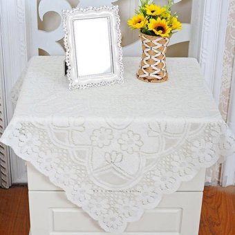 YBC Rectangle Tablecloth Lace Embroidery Table Decoration White YBC Rectangle Tablecloth Lace Embroidery Table Decoration White