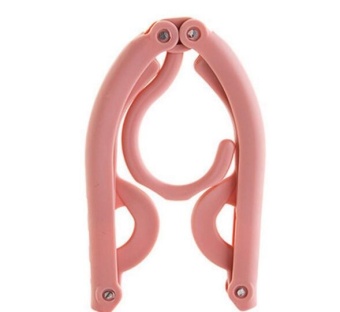 ZH 10 Pcs Foldable magic travel portable outdoor travel hanger pink - intl