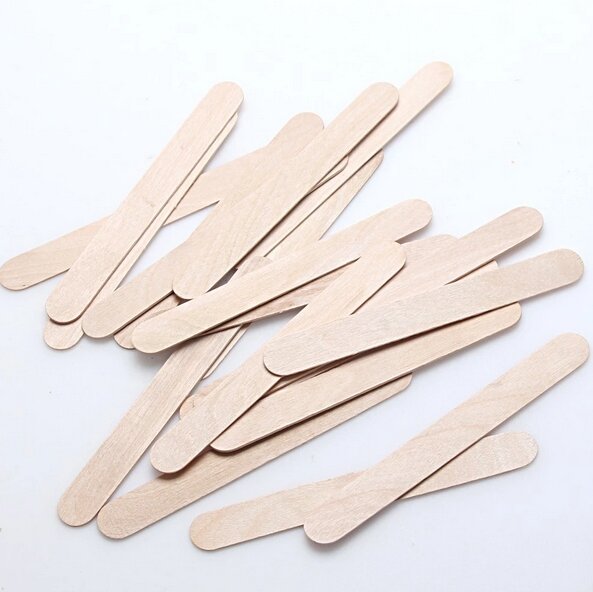 ไม้ปาดแว๊กซ์ Wooden Spatulas ขนาด15X1.8cm. งานดี ขอบมล ไม่มีเสี้ยนไม้