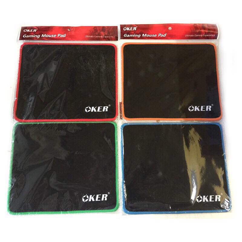 ✚  OKER แผ่นรองเมาส์ Mouse Pad สีดำ PA203