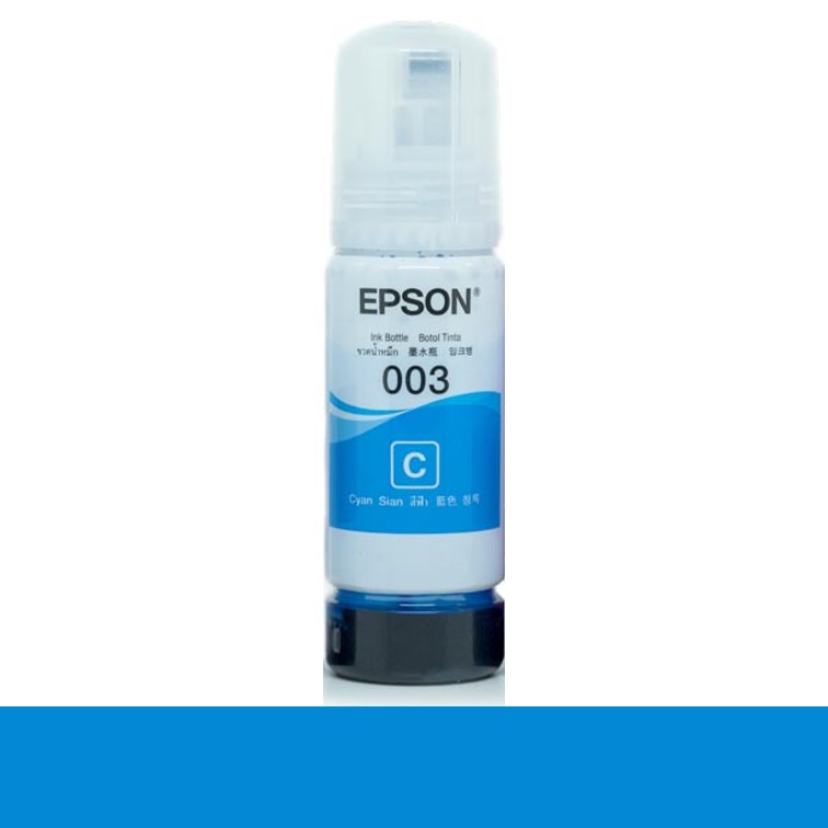 หมึกเติม Epson 003 แท้ ครบทุกสี (ดำ,แดง,เหลือง,ฟ้า) หมึกพิมพ์เอปสัน หมึกเติม Epson 003 (Ink Bottle) จำนวน 1 ขวด