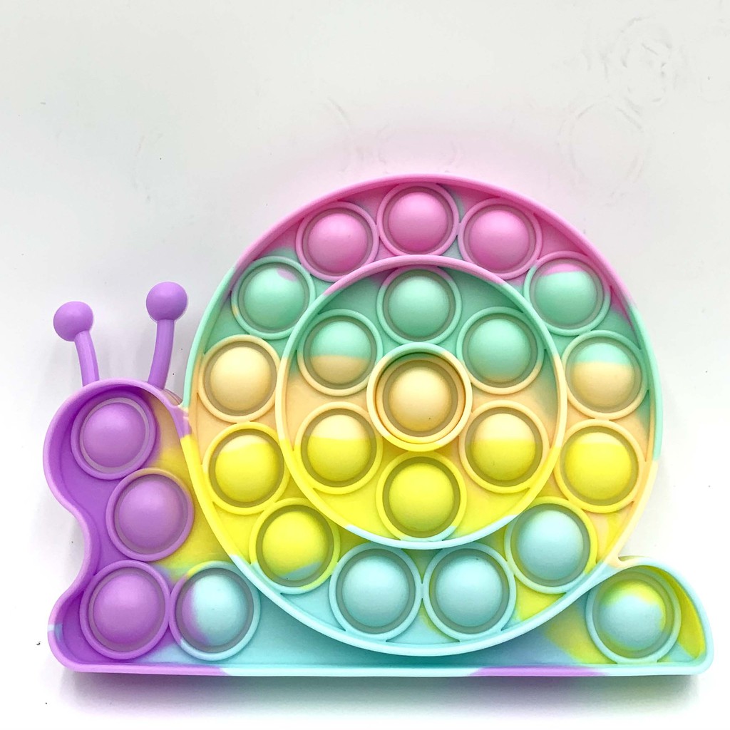 [พร้อมส่ง] ของเล่นเด็ก ของเล่นบีบอัด Pop it pop Bubble สีรุ้งสดใส ที่กดสุดฮิต ยางกด
