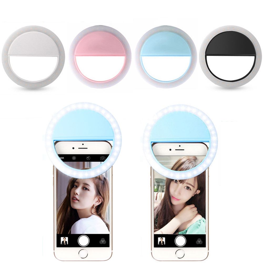 GVGSX9N อุปกรณ์เสริมไฟถ่ายรูปแหวน LED หรี่แสงได้ Selfie แหวนไฟโทรศัพท์มือถือเติมแสงหลอดไฟเซลฟี่