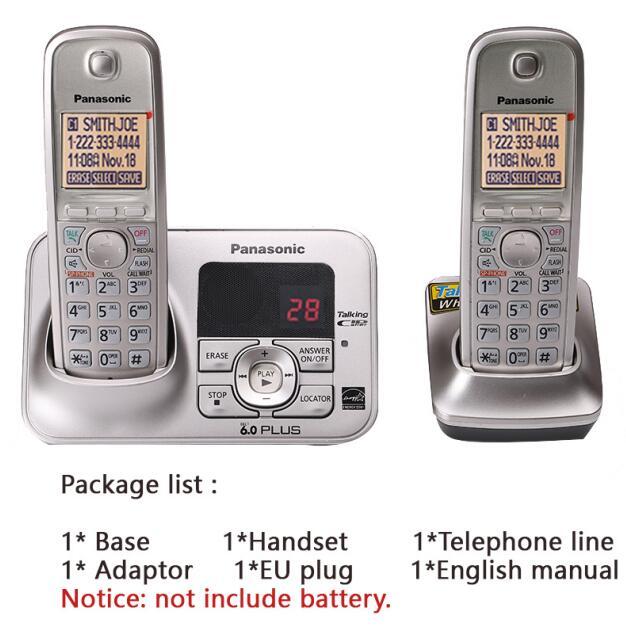 โทรศัพท์ไร้สายประจำที่พร้อมเครื่องตอบรับแฮนด์ฟรี LCD Backlit ดิจิตอลสำหรับสำนักงานและที่บ้าน