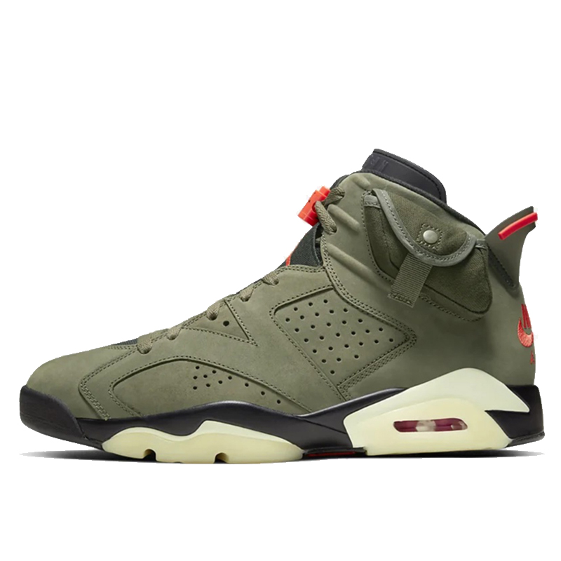 แพนด้ากีฬา Air Jordan 6 x TSข้อต่อ AJ6รองเท้าผู้ชายและผู้หญิงสีเขียวทหารCN1084-200