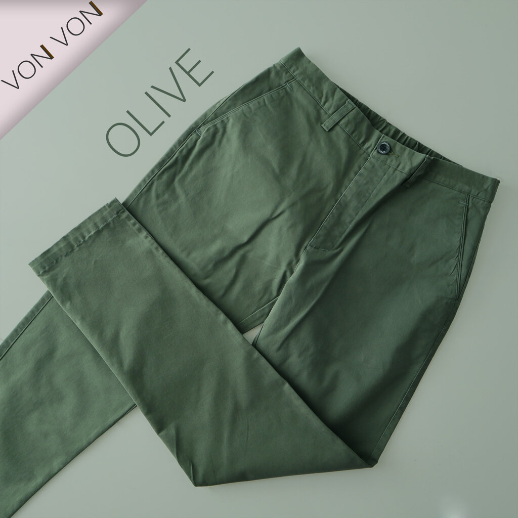 [NEW-2021]E-PANT กางเกงชิโน่ทรงกระบอกเล็ก Expandable Waist - VON VON