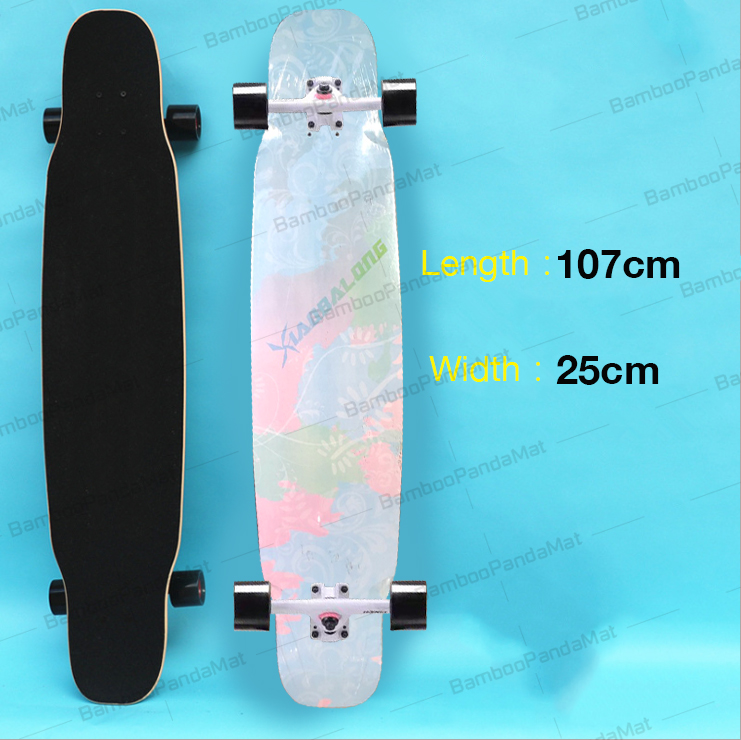 Skateboard ลองบอร์ด Longboard Skateboard (ฟรี! กระเป๋าและอุปกรณ์ครบชุด) ส่งจากไทย3 วันได้รับของ กระดานยาวสเก็ตบอร์ดมืออาชีพ เริ่มต้นผู้ใหญ่วัยรุ่น