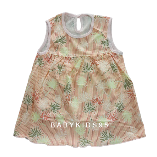 BABYKIDS95 (0-12เดือน) เดรสผ้ายืด เดรส เด็กผู้หญิง กระโปรงเด็กผู้หญิง เสื้อผ้าเด็กผู้หญิง ชุดเด็กผู้หญิง Cotton Dress for 0-12 months old