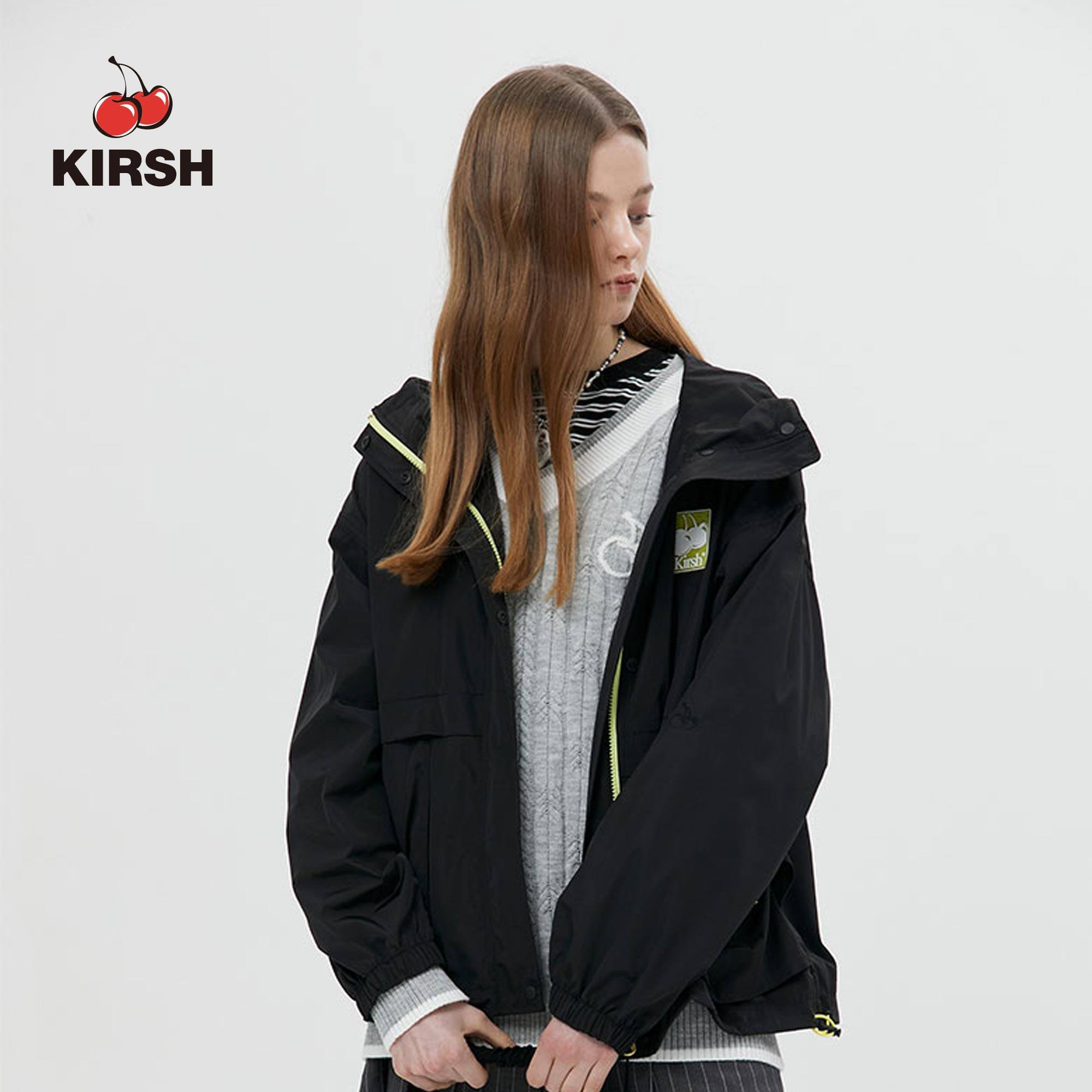 [KIRSH] WITTY BUNNY BOUQUET GIRL CROP HOODIE ZIP UP★ WITTY BUNNY BOUQUET GIRL CROP HOODIE ZIP UP [MELANGE GRAY