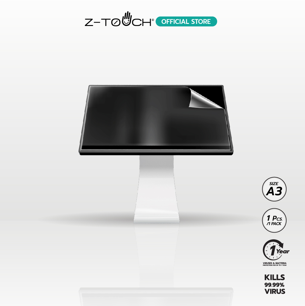 ซีทัช Z-Touch แผ่นฆ่าเชื้อโควิด สำหรับหน้าจอทัชสกรีนขนาดA3
