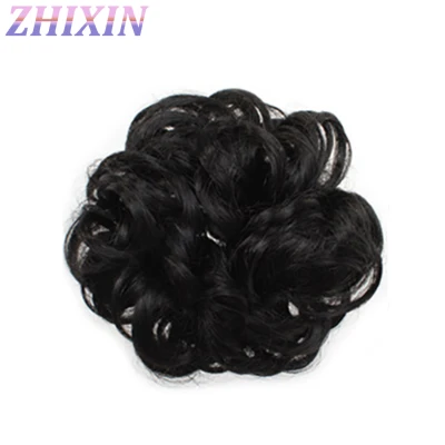 Zhixin Synthetic Fiber Curly Chignon Fake Hair Extension Bun Wig Hairpiece for Women (6)