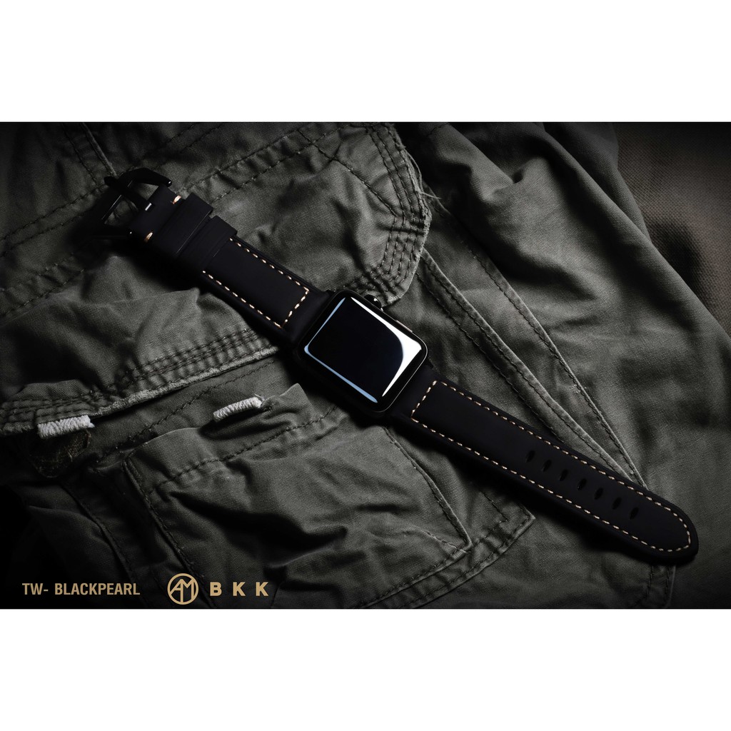 โปรโมชั่น สายหนัง  Watch 42-44mm. (TW-BLACKPEARL) ลดกระหน่ำ สายนาฬิกา สายนาฬิกาหนัง สายนาฬิกา smart watch สายนาฬิกา g shock สายนาฬิกา casio แท้